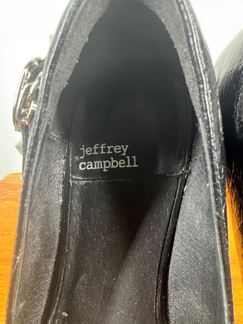 Jeffrey Campbell Black Studded Pointed Toe Zipper Pumps - Picture 8 of 10